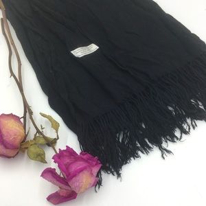 Black Bamboo fringe scarf